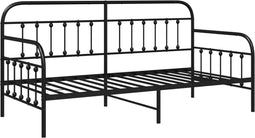 vidaXL - Ligbed - Frame - Zwart - 90x200 - cm - Staal