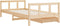 vidaXL - Kinderbedframe - met - lades - 90x190 - cm - massief - grenenhout