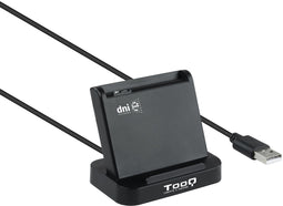 TooQ TQR-220B - Smartcardreader - USB 2.0 - Zwart