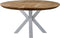 HSM Collection-Ronde Eettafel Fishbone-120x120x76-Naturel/Wit-Eiken/Metaal