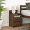 vidaXL - Nachtkastje - met - 2 - lades - 40x33x60 - cm - bruin - eikenkleur