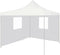 vidaXL - Partytent - met - 2 - zijwanden - inklapbaar - 2x2 - m - staal - antraciet