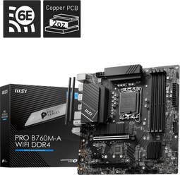 MSI PRO B760M-A - Moederbord Micro ATX - WiFi Bluetooth - DDR4