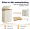 DARI. - Wasmand 3 vakken - 160L met 3 uitneembare zakken - beige