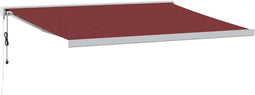 vidaXL - Luifel - automatisch - uittrekbaar - 400x300 - cm - bordeauxrood