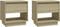 vidaXL - Nachtkastjes - 2 - st - 45x34x44 - cm - bewerkt - hout - sonoma - eikenkleurig