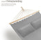 tectake® Dubbele hangmat - 2 personen - 2 kussens - Ligvlak 230x145 cm - Draagvermogen 240 kg - Grijs (2 stuks)