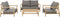 Stoel-Bank Loungeset - Hanna - Acaciahout - The Outsider