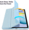 Dux Ducis - Tablet hoes geschikt voor Samsung Galaxy S6 Lite (2024) / Samsung Galaxy Tab S6 Lite (2022/2020) - Toby Series - Tri-Fold Book Case - Blauw