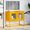vidaXL - Tv-meubel - 68x39x60,5 - cm - koudgewalst - staal - mosterdgeel