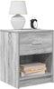 vidaXL - Nachtkastje - met - lade - 40x34x50 - cm - grijs - sonoma - eikenkleurig