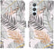 iMoshion Hoesje Geschikt voor Samsung Galaxy A54 (5G) Hoesje Met Pasjeshouder - iMoshion Design Softcase Bookcase - Goud / Glamour Botanic