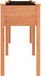 vidaXL - Plantenbak - met - voering - 161x45x76 - cm - massief - vurenhout - bruin