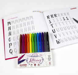 Set Viltstiften Alpino Dual Artist Multicolour 12 Onderdelen