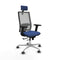 Horna Traslack Piqueras y Crespo 2D086G2 - Bureaustoel met hoofdsteun - Verstelbare hoogte en armleuning - Marineblauw
