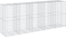 vidaXL - Schanskorf - 500x100x200 - cm - gegalvaniseerd - ijzer - zilverkleurig