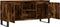 vidaXL - Tv-meubel - 104x35x50 - cm - bewerkt - hout - gerookt - eikenkleurig
