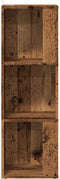 vidaXL - Hoekkast - 33x33x100 - cm - bewerkt - hout - oud - houtkleurig