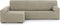 Hoes voor chaise longue met lange armleuning links Eysa THOR Beige Linnen 170 x 110 x 310 cm
