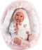Llorens babypop Mimi met geluid en stoffen mand 42 cm