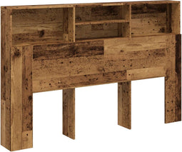 vidaXL - Hoofdbordkast - 160x19x103,5 - cm - bewerkt - hout - oud - houtkleurig