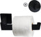 Coopley WC Rolhouder - Inclusief Handdoekhaak - RVS - Mat Zwart - Inclusief Montageset