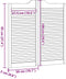 vidaXL - Draaideuren - louvredesign - 2 - paar - 100x100 - cm - massief - grenenhout