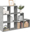 vidaXL - Kamerscherm - / - boekenkast - 3-laags - 137,5x29x103,5 - cm - hout - grijs