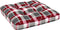 vidaXL - Palletkussen - 70x70x12 - cm - stof - ruitpatroon - rood