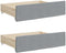 vidaXL - Opberglades - bed - 2 - st - bewerkt - hout - bewerkt - hout - stof - lichtgrijs