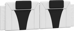 vidaXL - Hoofdbordkussen - 160 - cm - kunstleer - wit - en - zwart