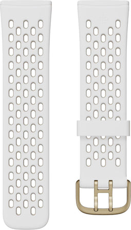 Fitbit Versa 3/Sense - Siliconen sportbandje - Ventilatie - Wit - Small (14-18 cm)