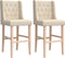 vidaXL - Barstoelen - 2 - st - massief - rubberhout - en - stof