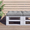 vidaXL - Palletkussen - 58x58x10 - cm - stof - grijs