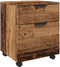 vidaXL - Dossierkast - verrijdbaar - 45x38x54cm - bewerkt - hout - oud - houtkleurig