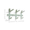 FRONDO Wandkapstok - Staal - 6 haken - Dusty Green