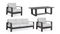 Bizzotto Baltic Loungeset 4-delig – Aluminium & Olefin – Antraciet – Bank 206x85,5x83 cm