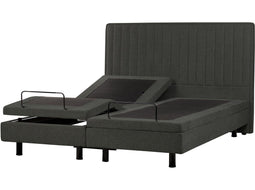 Verstelbaar bed Stof DUKE II 180 x 200 cm Donkergrijs