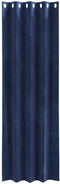 vidaXL - Zwarte - Verduisteringsgordijnen - met - Oogjes - 2 - stuks - Donkerblauw - Fluweel