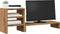 vidaXL - Monitorstandaard - met - bureau-organizer - hout - artisanaal - eiken
