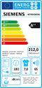 Siemens WT45H281NL - Warmtepompdroger - A++ - 7 kg - iSensoric - SuperKort 40 - Outdoor programma