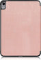 Lunso - Geschikt voor iPad 10 (2022) - Tri-Fold Bookcase hoes - Rose Goud