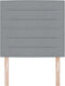 vidaXL - Hoofdbord - met - lijnendesign - Lichtgrijs - 80 - cm - Stof