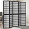 vidaXL - Kamerscherm - met - 5 - panelen - massief - paulowniahout - zwart