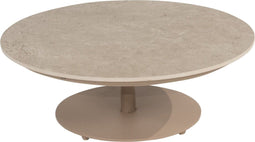 Boaz lounge tuintafel 80xH30 cm ceramic middenpoot latte 4 Seasons Outdoor