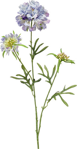 Emerald Kunstbloemen Zijden Bloemen Scabiosa Lavender Blauw Paars 75 cm 425163