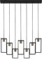 Light & Living Hanglamp Marley - Zwart - 84x15x57cm - 7L - Luxe - Hanglampen Eetkamer, Slaapkamer, Woonkamer