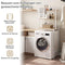 Eugad Wasmachinekast met 3 Planken en Ophangstang Licht Eiken Wit 67 x 40 x 162 cm