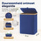 DARI. - Wasmand 3 vakken - 160L met 3 uitneembare zakken - blauw