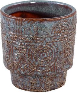 PTMD Rinah Bloempot - 10 x 10 x 11 cm - Keramiek - Grijs